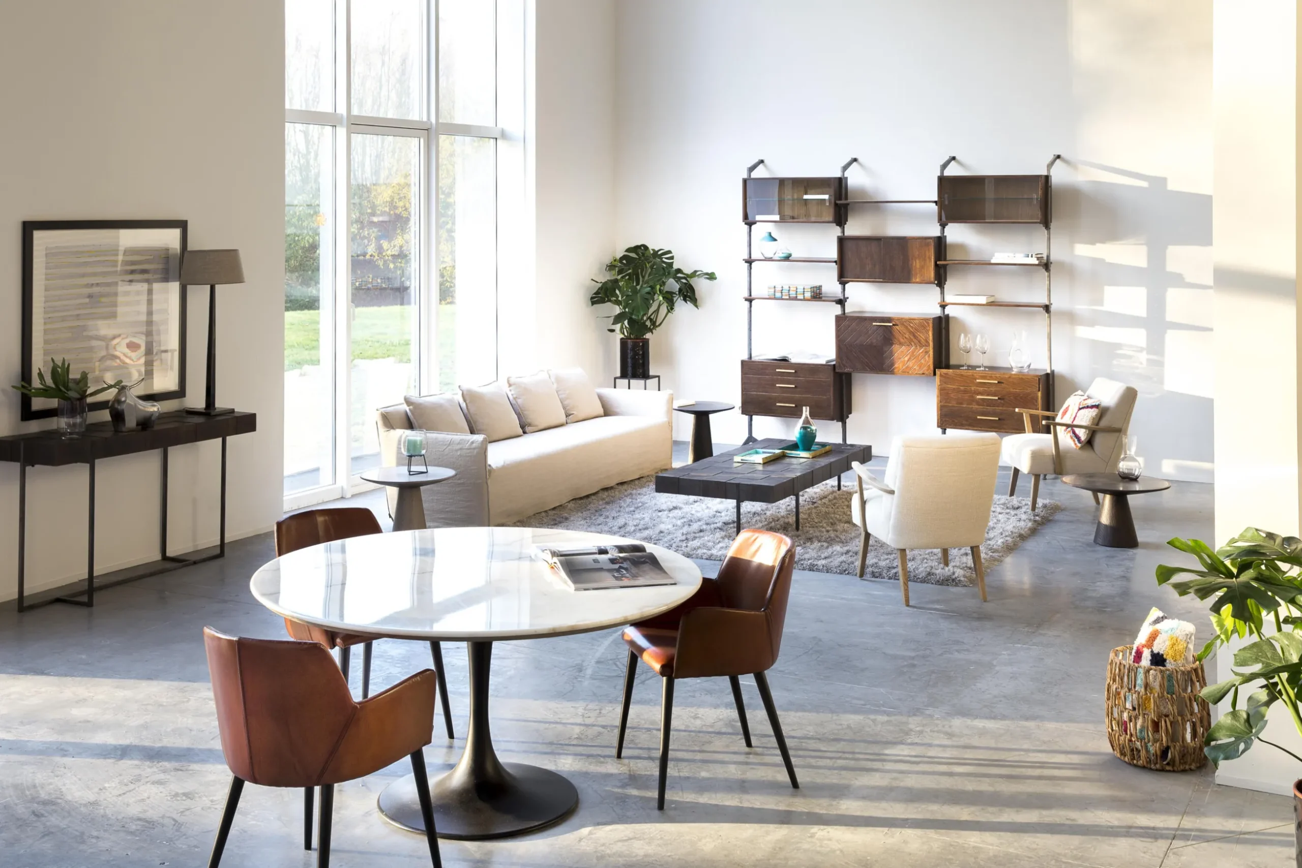 Aboah, Table A Manger, Ronde, Marbre Blanc, 145 Cm