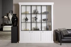 Adina, Vase, Noir, Souffle Bouche, 70Cm