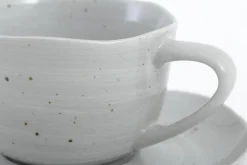 Alanah, Tasse Et Soucoupe, Ceramique, Gris, 150Ml