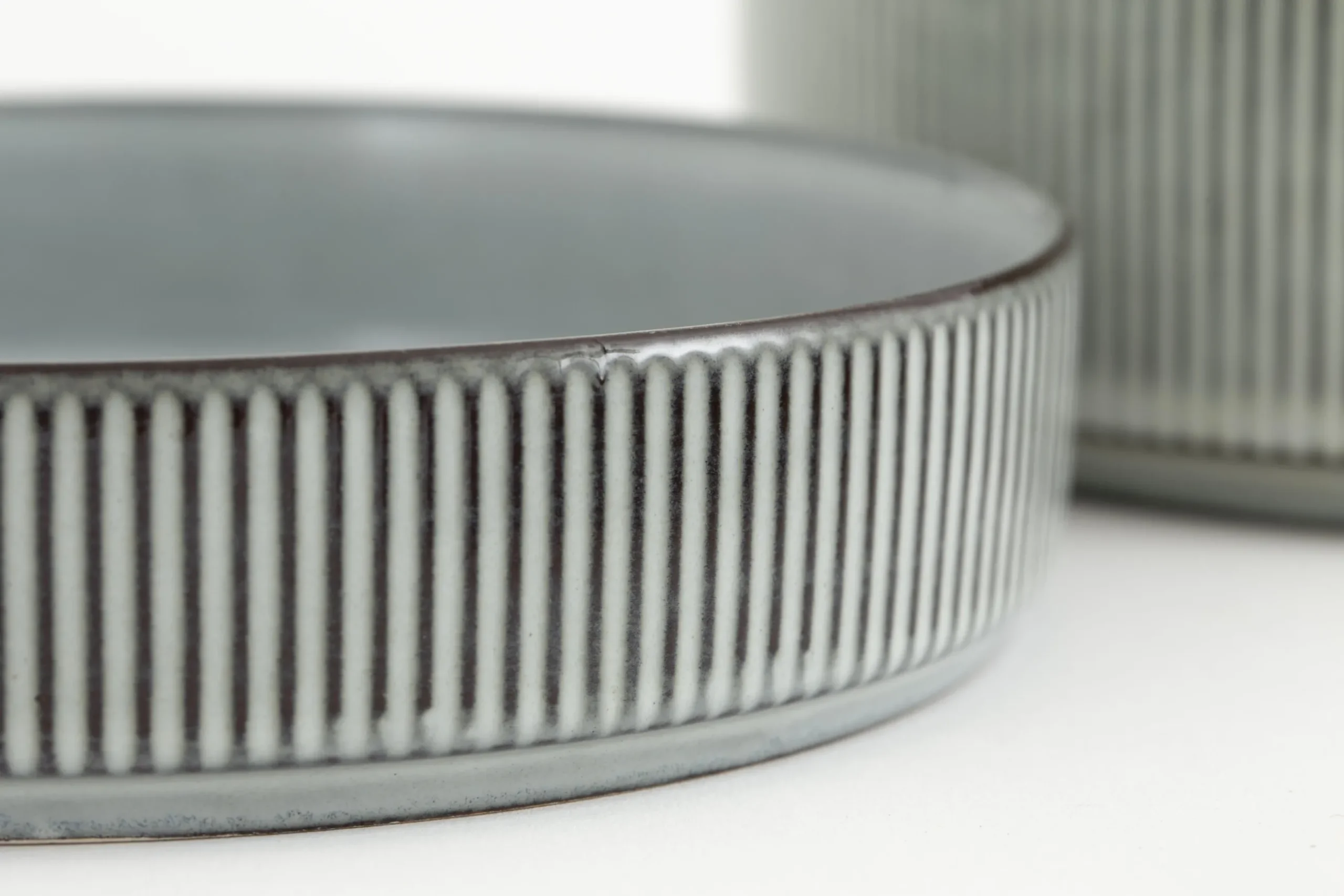 Architecto, Assiette A Pates, Ceramique, Gris