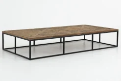 Archy, Table Basse, Rectangulaire, Bois Et Metal