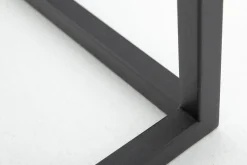 Armand, Table Console, Chene Noir Et Metal