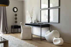 Armand, Table D'Appoint, Chene Noir Et Metal