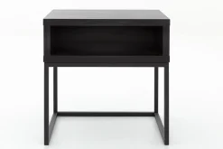 Armand, Table D'Appoint, Chene Noir Et Metal