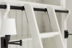 Balmore, Bibliotheque, Blanche, 2 Parties, Avec Echelle