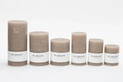 Beth, Bougie, Couleur Taupe, 9X20Cm