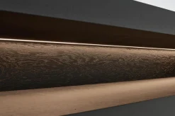 Bjorn, Buffet, Noir, 4 Portes, Avec Lumieres Led A Intensite Variable