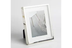 Boites, Cadre Photo, Plaque Argent Et Laque, 13X18