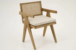 Bruno, Fauteuil, Chene, Roseau, Avec Coussin