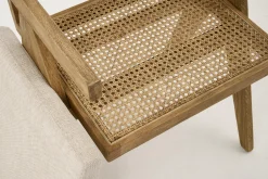 Bruno, Fauteuil, Chene, Roseau, Avec Coussin