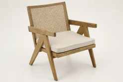 Bruno, Fauteuil, Chene, Roseau, Avec Coussin