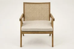 Bruno, Fauteuil, Chene, Roseau, Avec Coussin