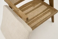 Bruno, Fauteuil, Chene, Roseau, Avec Coussin