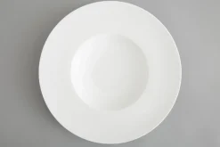 Cathy, Assiette A Pates, Bone China, Blanc