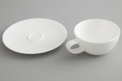 Cathy, Tasse Et Soucoupe, Porcelaine, Blanc, 200Ml