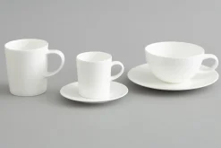 Cathy, Tasse Et Soucoupe, Porcelaine, Blanc, 200Ml