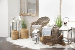 Charme, Lanterne, Acier Et Verre, M