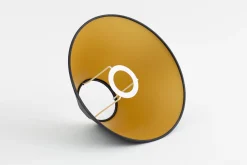 Circum, Abat-Jour, Noir Et Or, Conique, 23 Cm