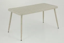 Claire, Table De Jardin, 150X75, Blanc Retro