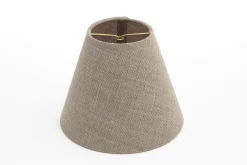 Clips, Abat-Jour, Naturel Et Gris, Conique, 14 Cm