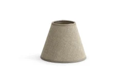 Clips, Abat-Jour, Naturel Et Argent, Conique, 14 Cm