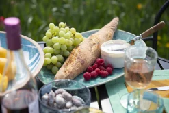 Cresta, Assiette De Service, Ceramique, Turquoise, Ovale