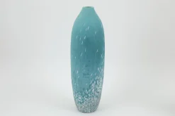 Dego, Vase, Verre, Turquoise, L