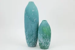 Dego, Vase, Verre, Turquoise, L