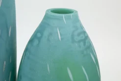 Dego, Vase, Verre, Turquoise, S