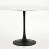 Fano, Table A Manger, Ronde, Marbre Blanc