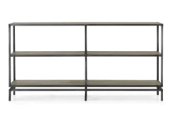 Farra, Table Console, Chene Patine Et Fer