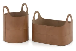 Hanan, Panier, Cuir, Rond