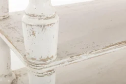 Henrice, Table Console, 3 Niveaux, 4 Tiroirs, Finition Antique