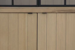 Iron Jason, Armoire, Chene Patine, 2 Portes En Fer