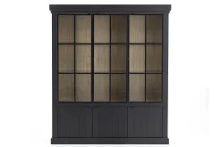 Iron Jason, Armoire, Noir, Chene, 3 Portes En Fer
