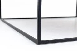 Jalon, Table Basse, Carree, Bois Et Metal