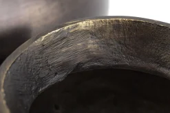 Jeddo, Vase, Metal, Noir, L