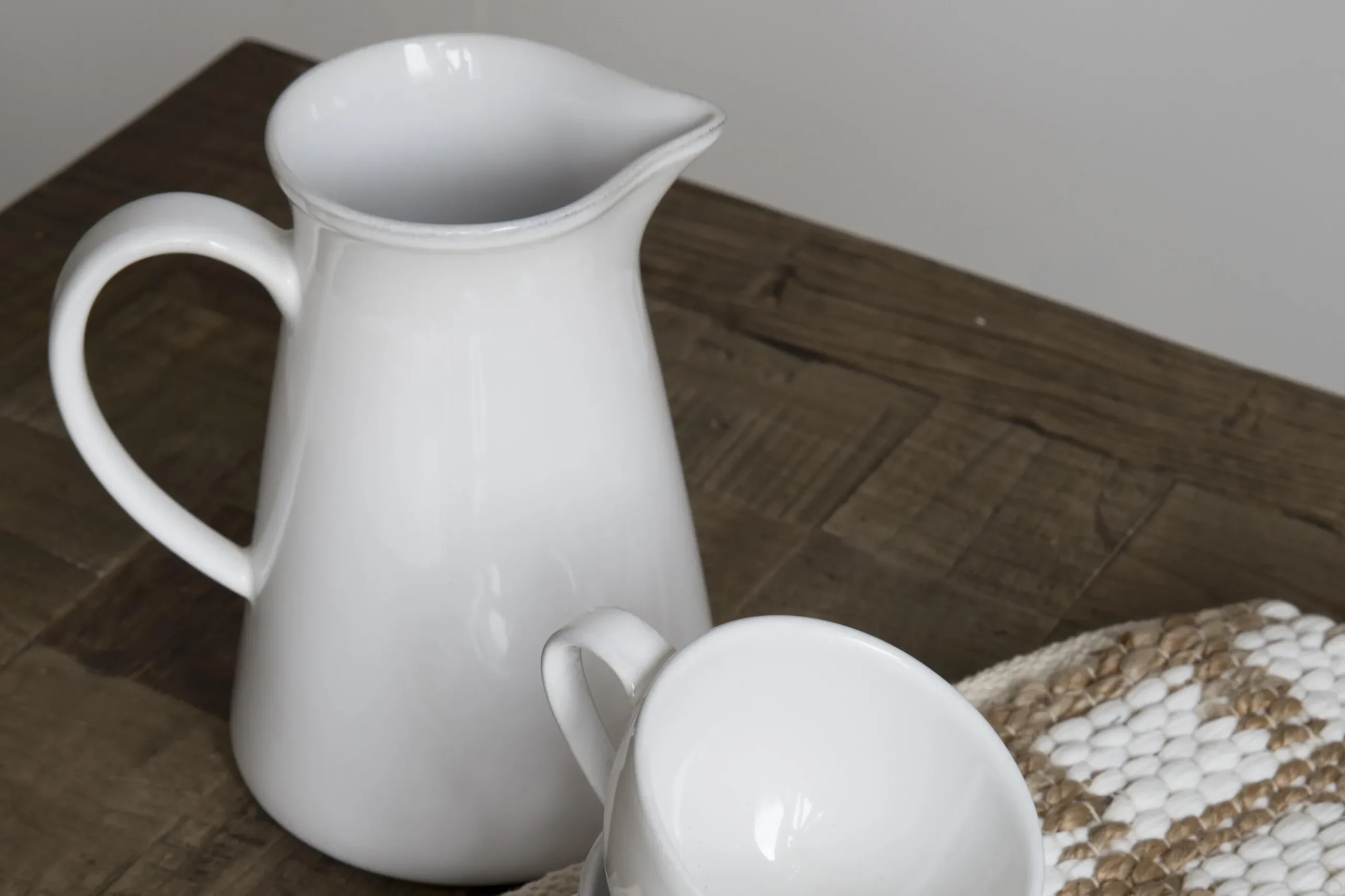 Jille, Pichet, Ceramique, Blanc, 1,5L