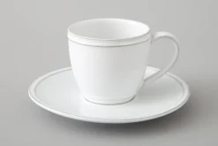 Jille, Tasse Et Soucoupe, Ceramique, Blanc, M, 150Ml