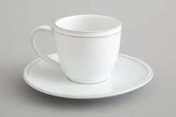 Jille, Tasse Et Soucoupe, Ceramique, Blanc, M, 150Ml