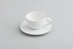 Jille, Tasse Et Soucoupe, Ceramique, Blanc, L, 200Ml