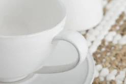 Jille, Tasse Et Soucoupe, Ceramique, Blanc, L, 200Ml