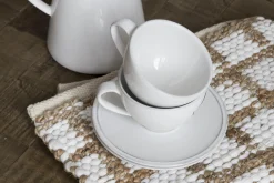 Jille, Tasse Et Soucoupe, Ceramique, Blanc, L, 200Ml