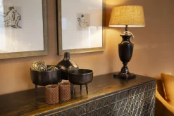 Jiven, Vase, Metal, Noir