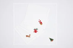 Karoli, Serviette, Broderie, Lot De 4