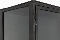 Laurance, Vitrine, Noir, Metal, 2 Portes