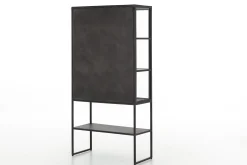 Laurance, Vitrine, Noir, Metal, 2 Portes