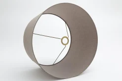 Lindro, Abat-Jour, Naturel Et Gris, Cylindre, 50 Cm