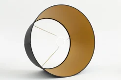 Lindro, Abat-Jour, Noir Et Dore, Cylindre, 40 Cm