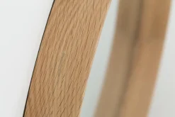 Lucente, Miroir, Chene, Rond, 33Cm